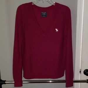A&F V-neck Cable Sweater